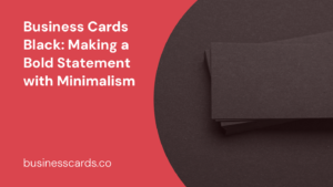 business cards black making a bold statement with minimalism