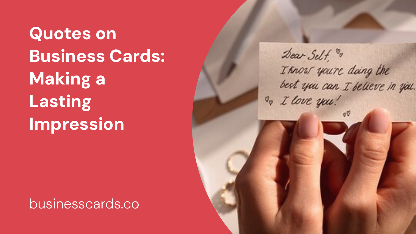 quotes on business cards making a lasting impression