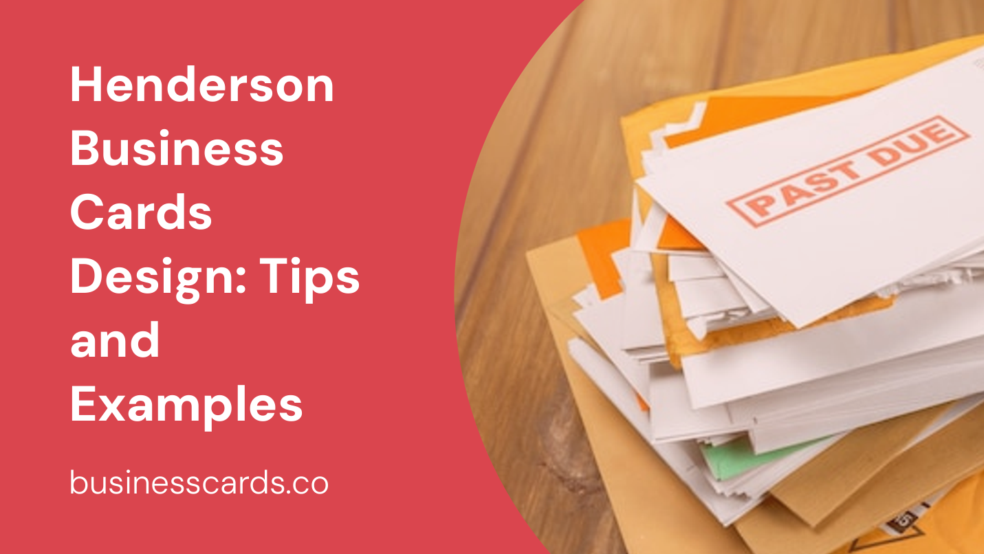 henderson business cards design tips and examples