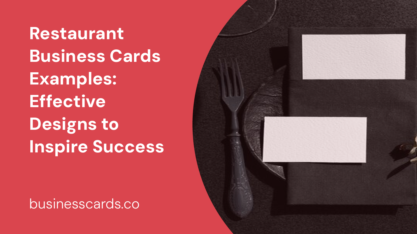 restaurant business cards examples effective designs to inspire success