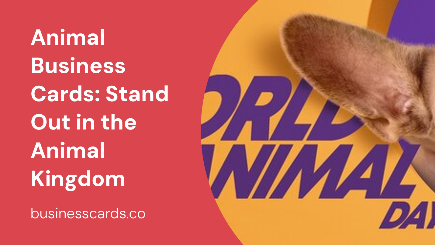 animal business cards stand out in the animal kingdom