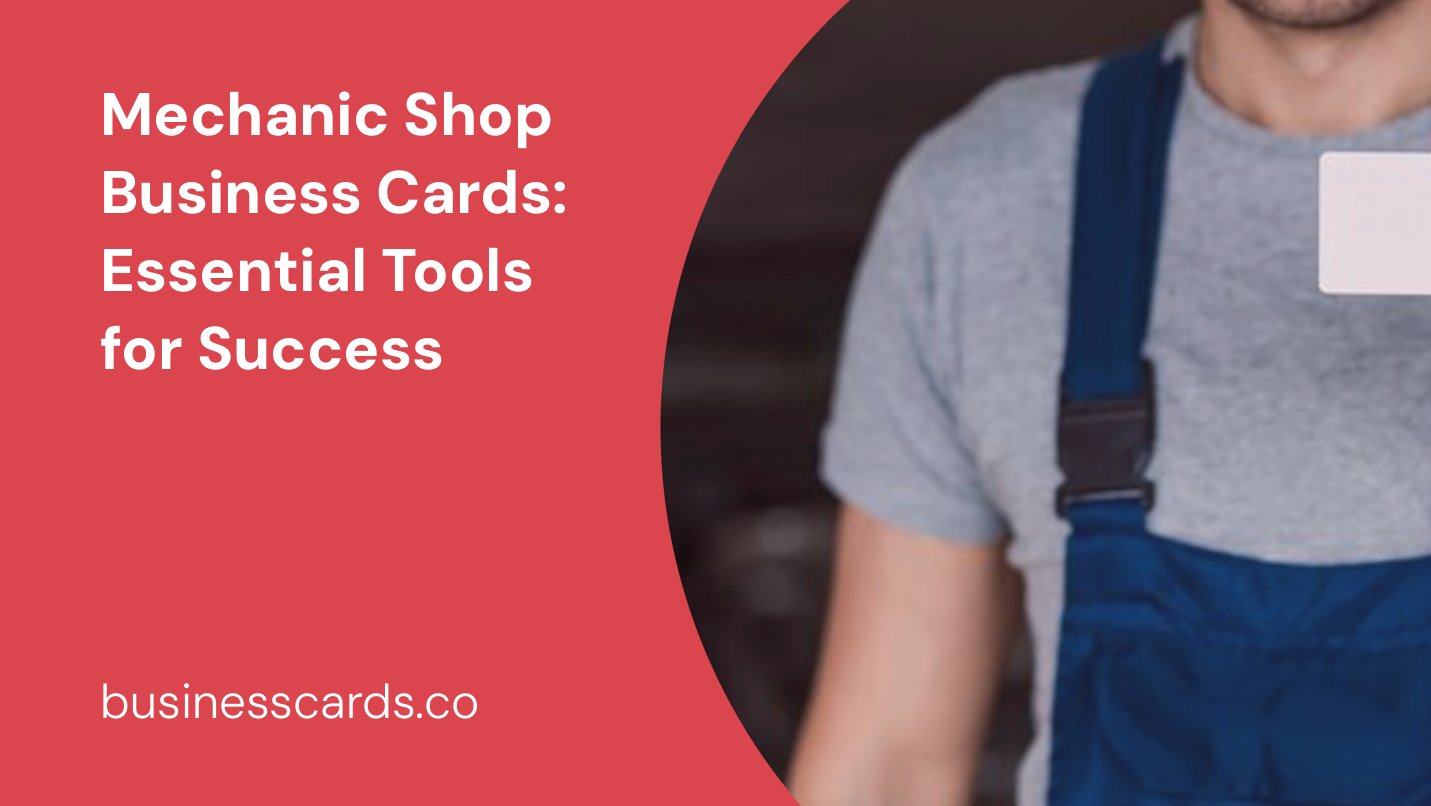 mechanic shop business cards essential tools for success