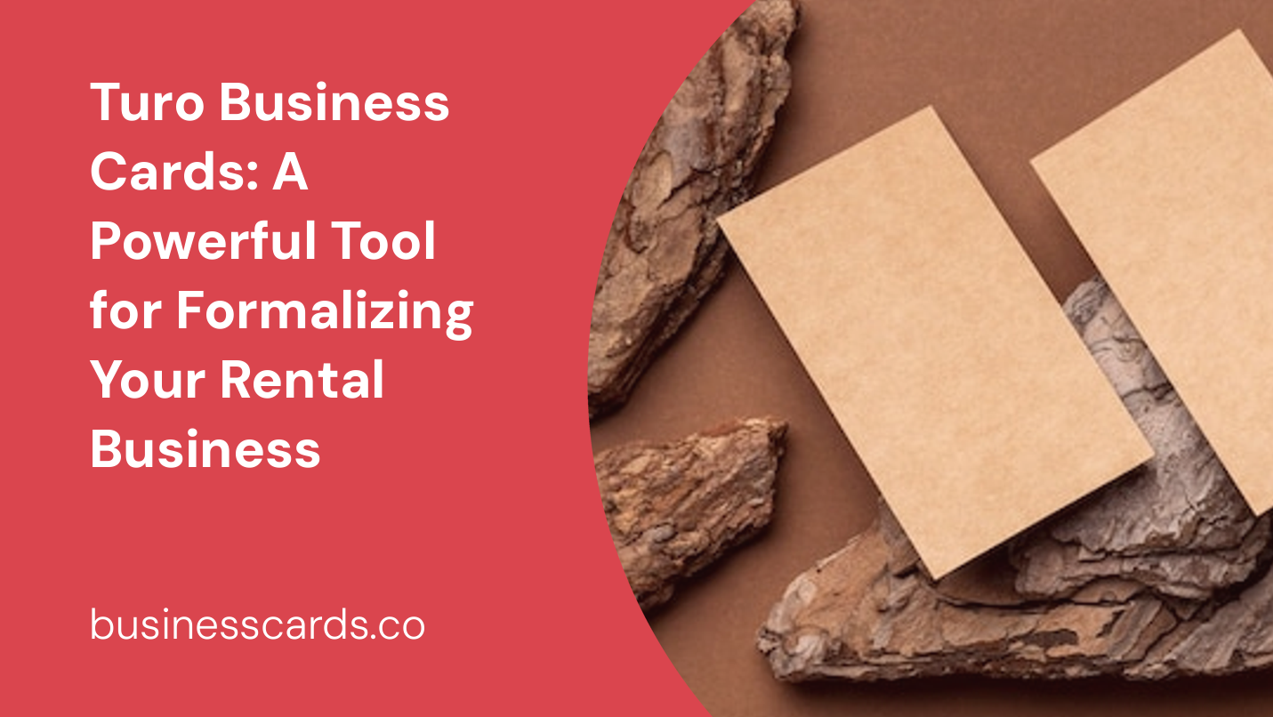 turo business cards a powerful tool for formalizing your rental business