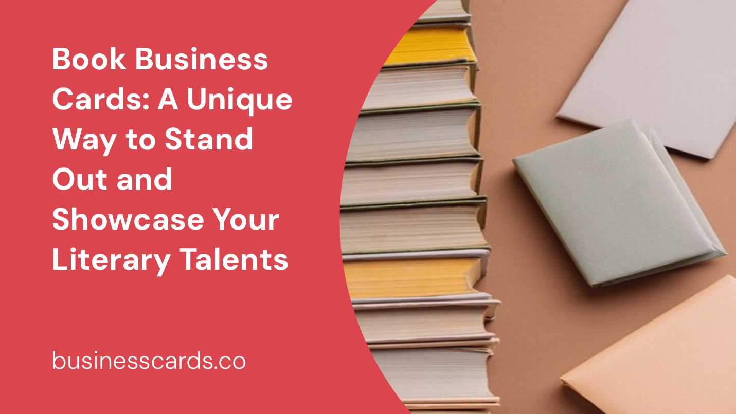 book business cards a unique way to stand out and showcase your literary talents