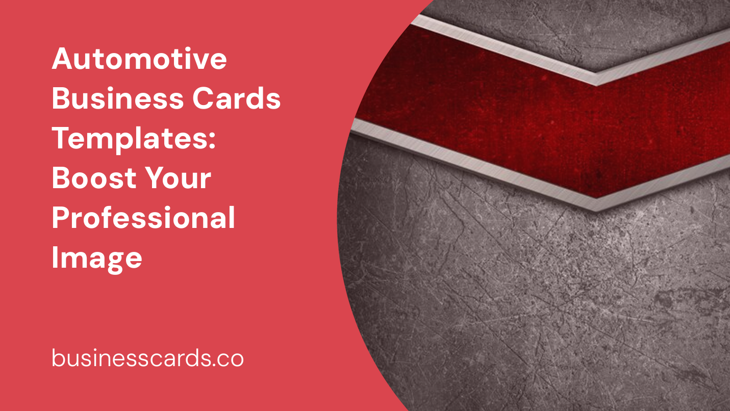 automotive business cards templates boost your professional image