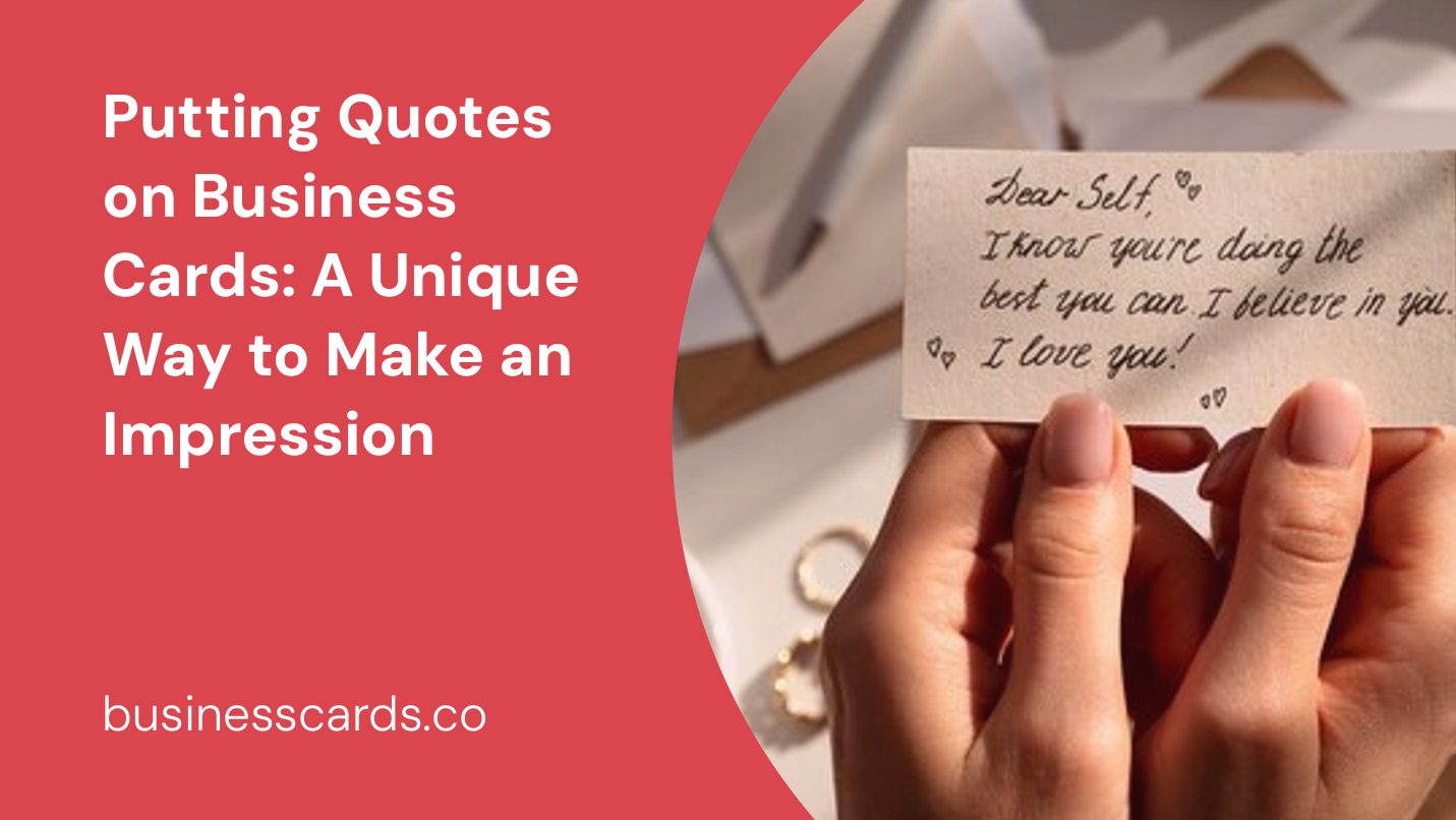 putting quotes on business cards a unique way to make an impression