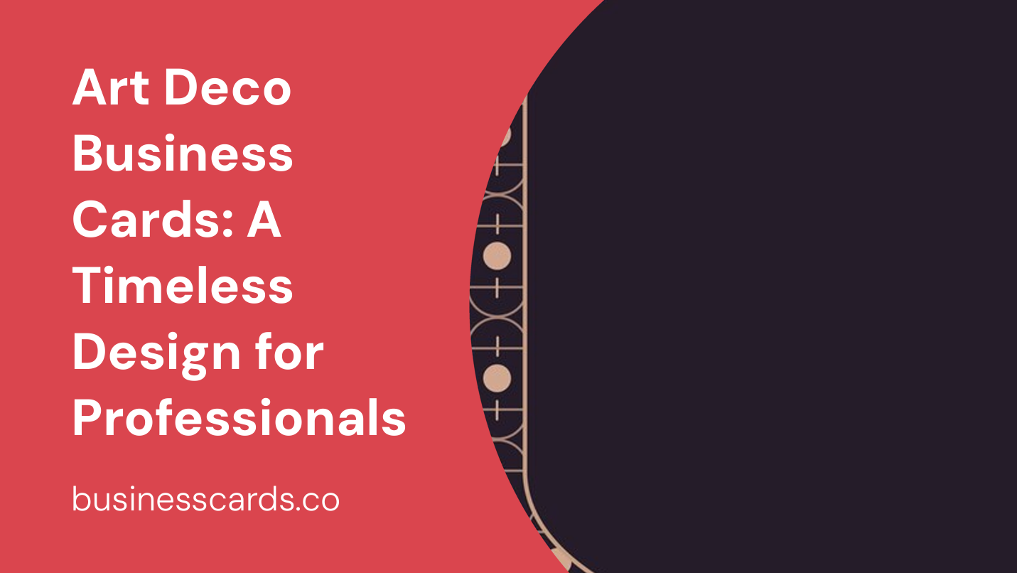 art deco business cards a timeless design for professionals