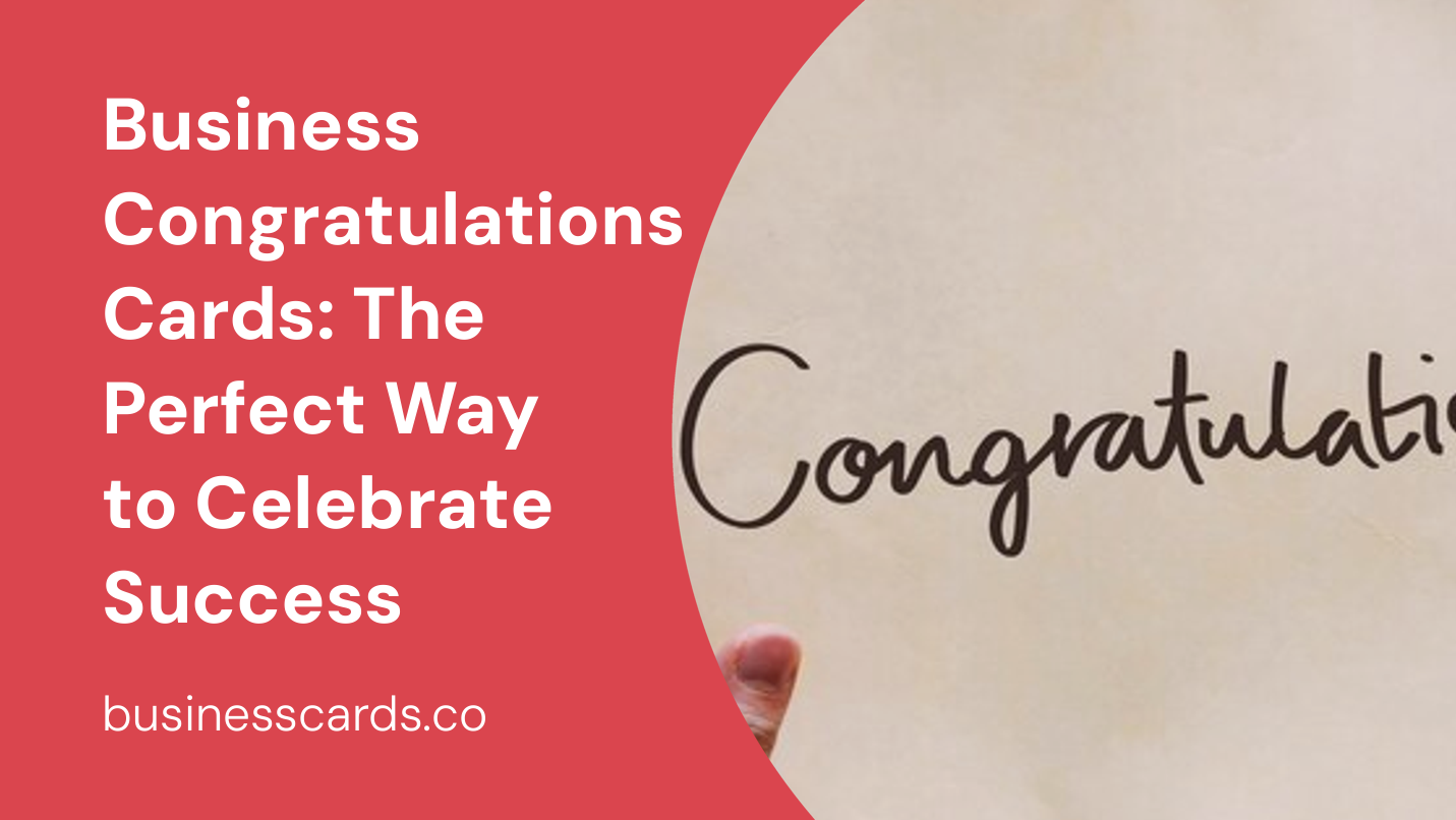 business congratulations cards the perfect way to celebrate success