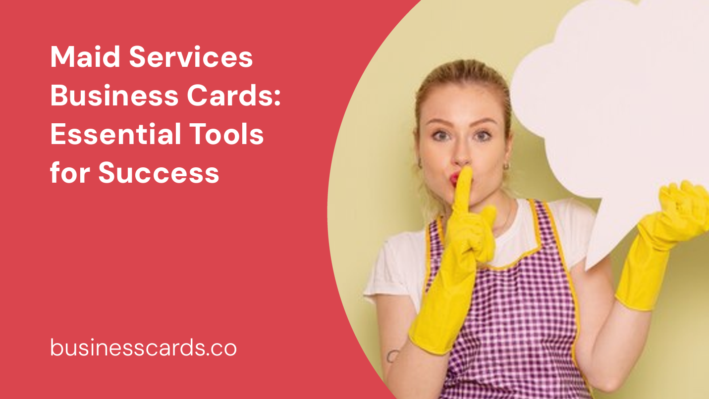 maid services business cards essential tools for success