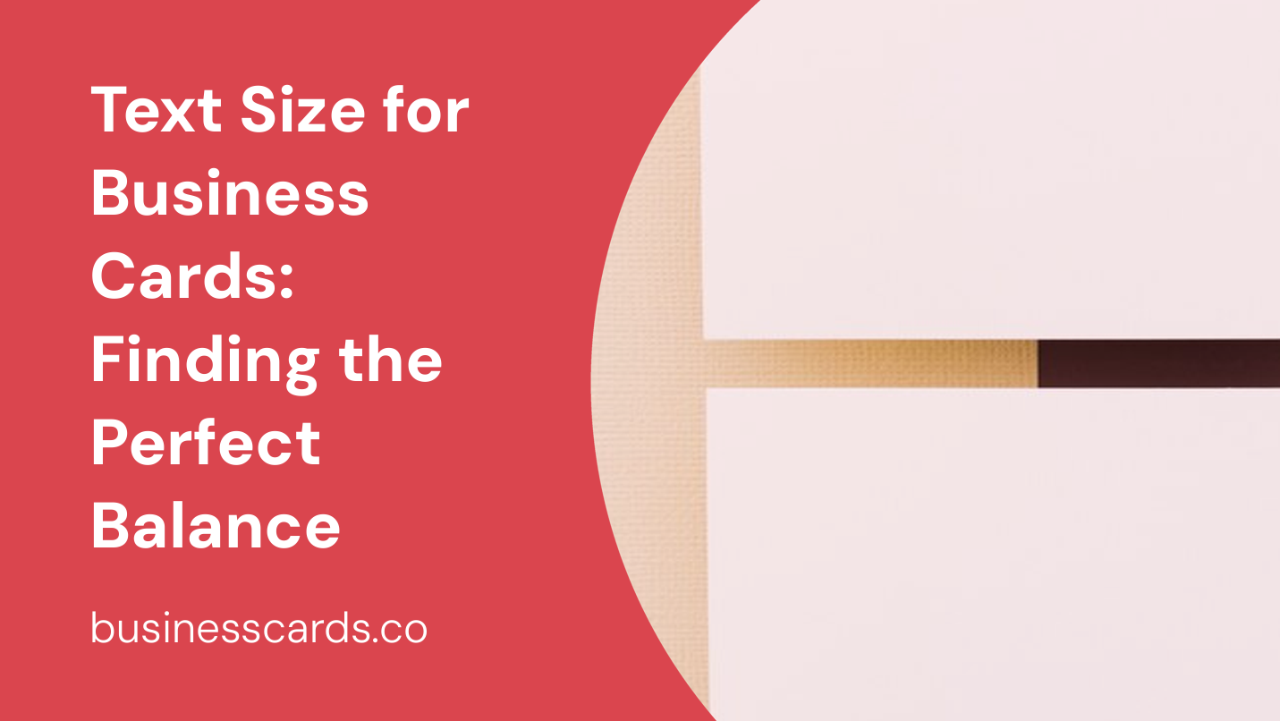 text size for business cards finding the perfect balance
