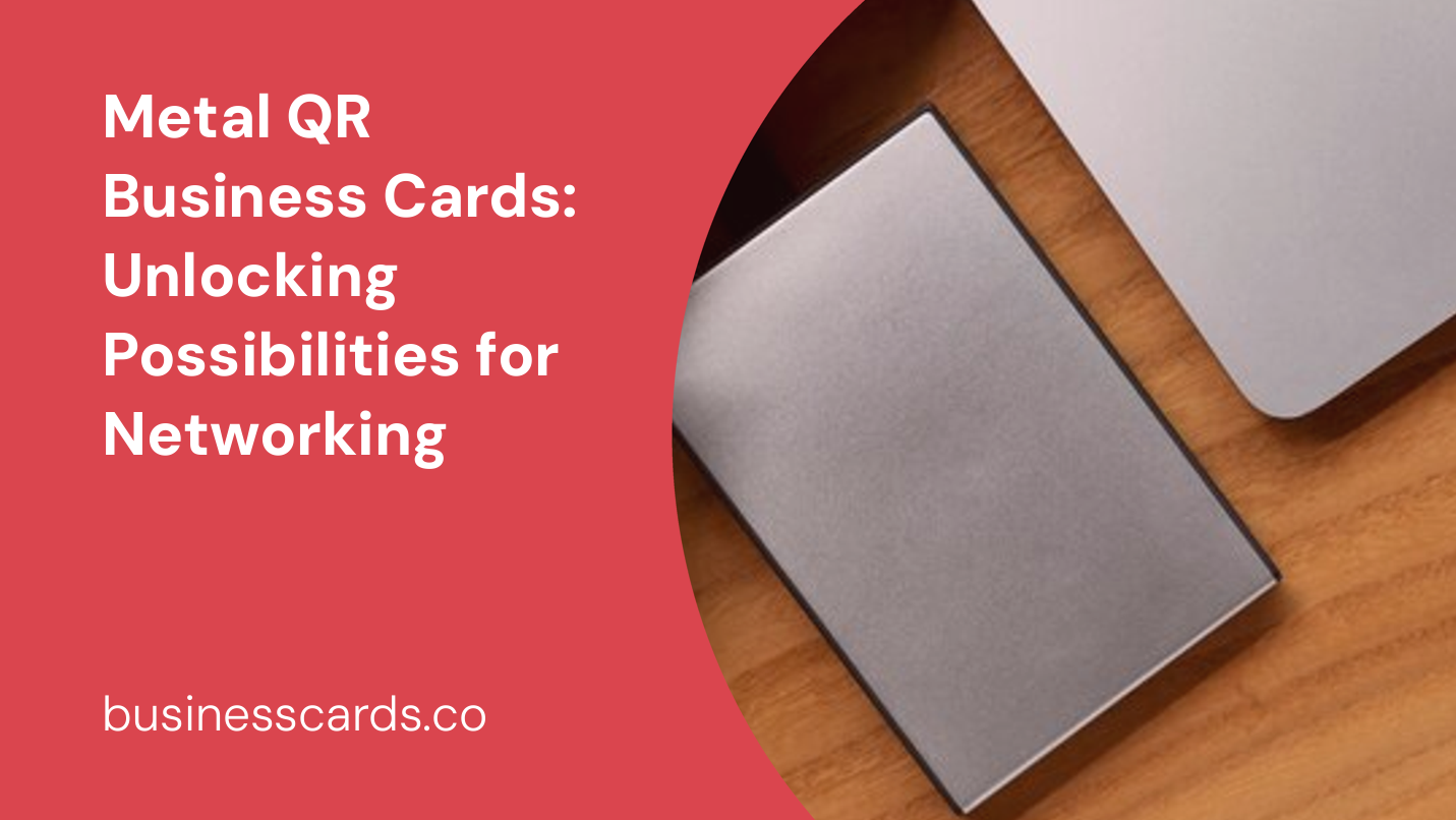 metal qr business cards unlocking possibilities for networking