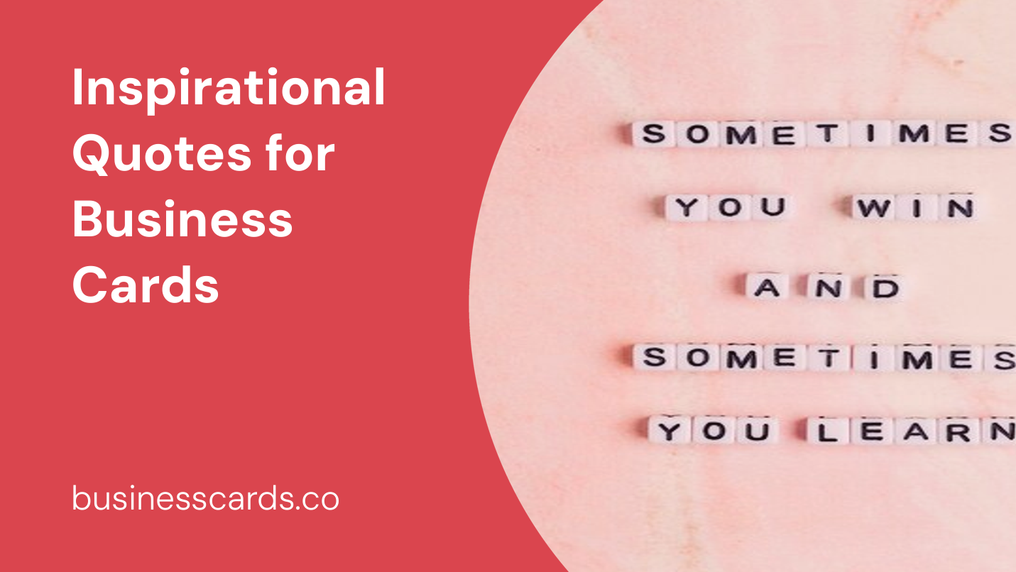 inspirational quotes for business cards