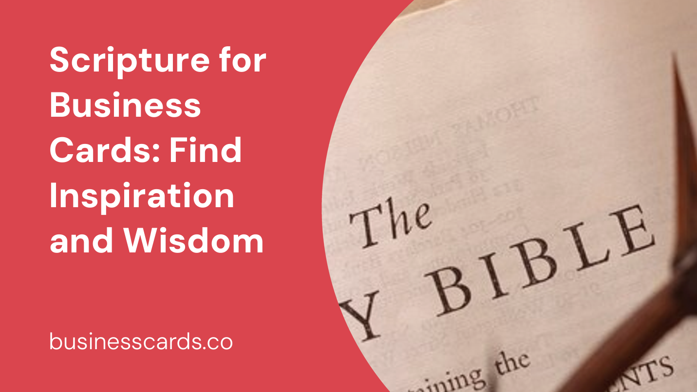 scripture for business cards find inspiration and wisdom