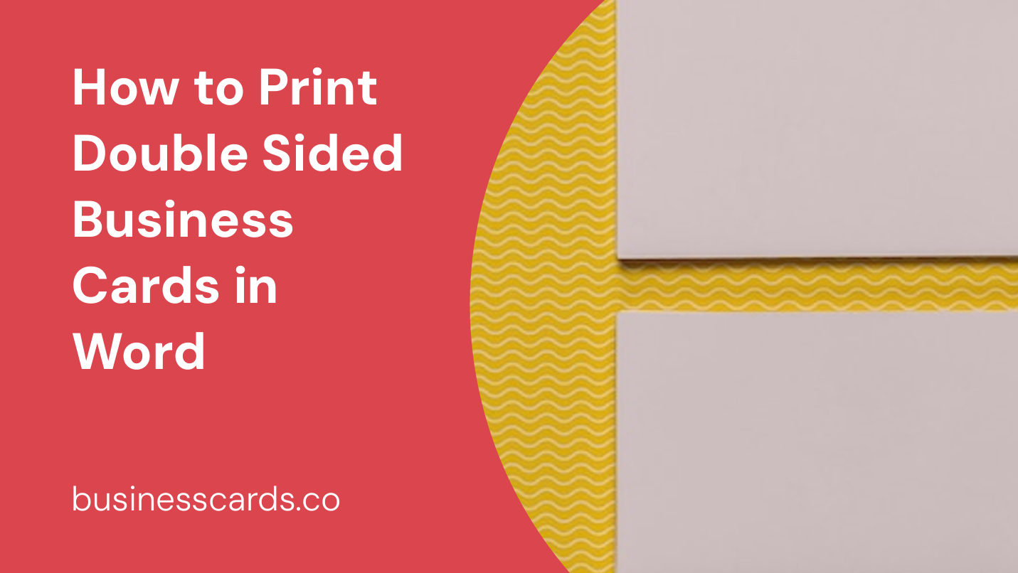 How To Print Double Sided Business Cards In Word BusinessCards
