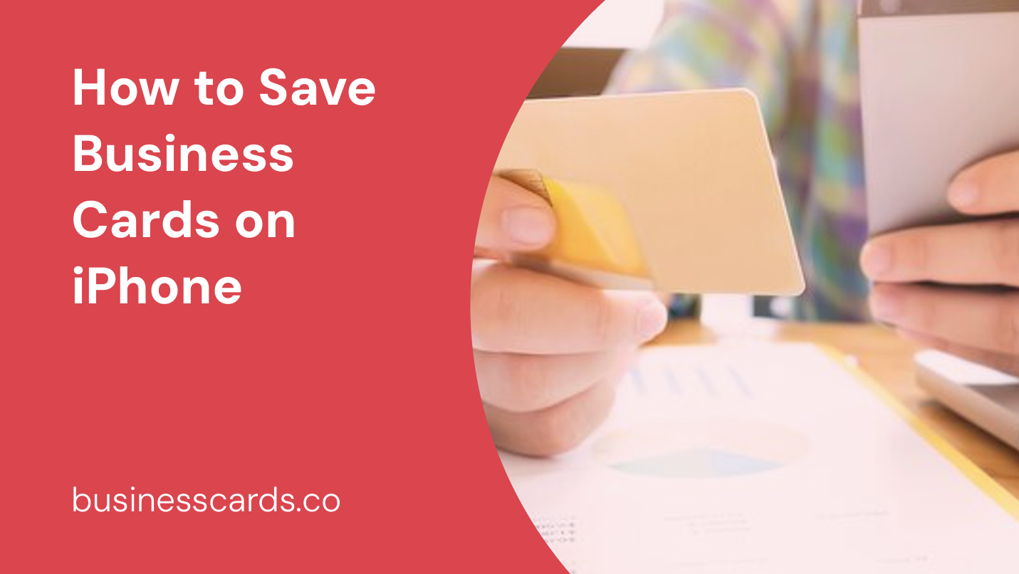 how to save business cards on iphone