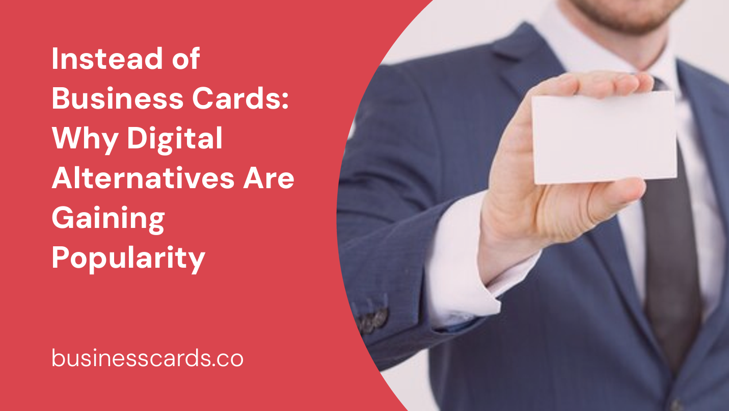 instead of business cards why digital alternatives are gaining popularity