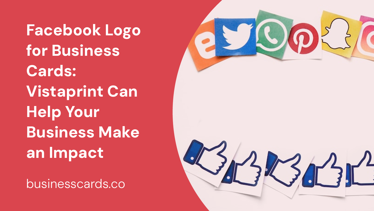 facebook logo for business cards vistaprint can help your business make an impact