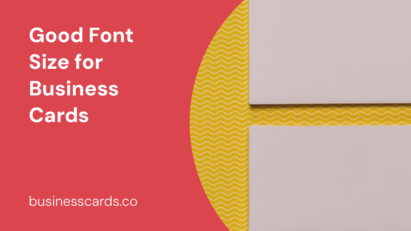 good font size for business cards