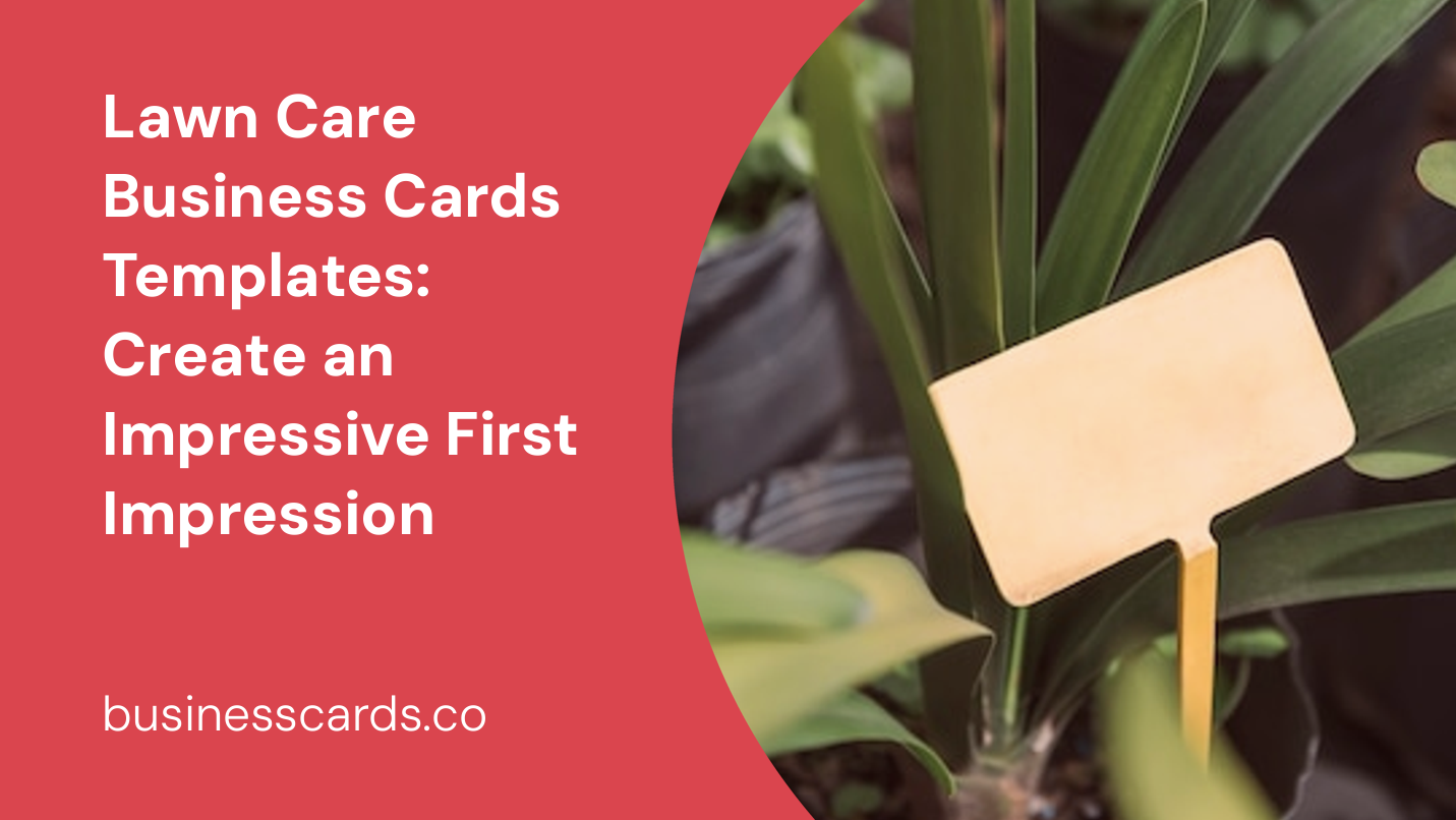 lawn care business cards templates create an impressive first impression