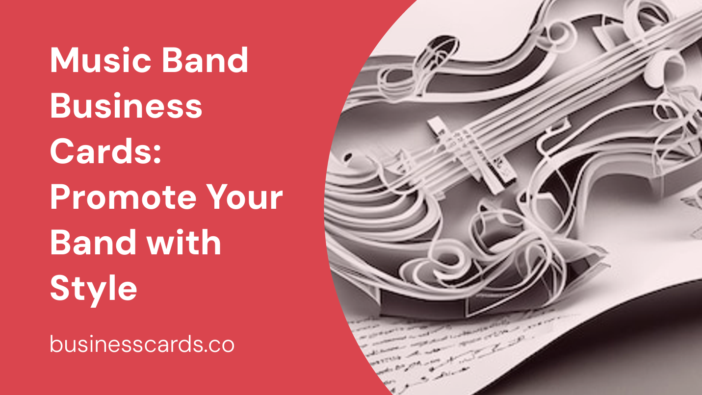 music band business cards promote your band with style