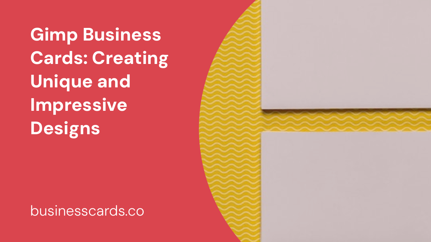 gimp business cards creating unique and impressive designs