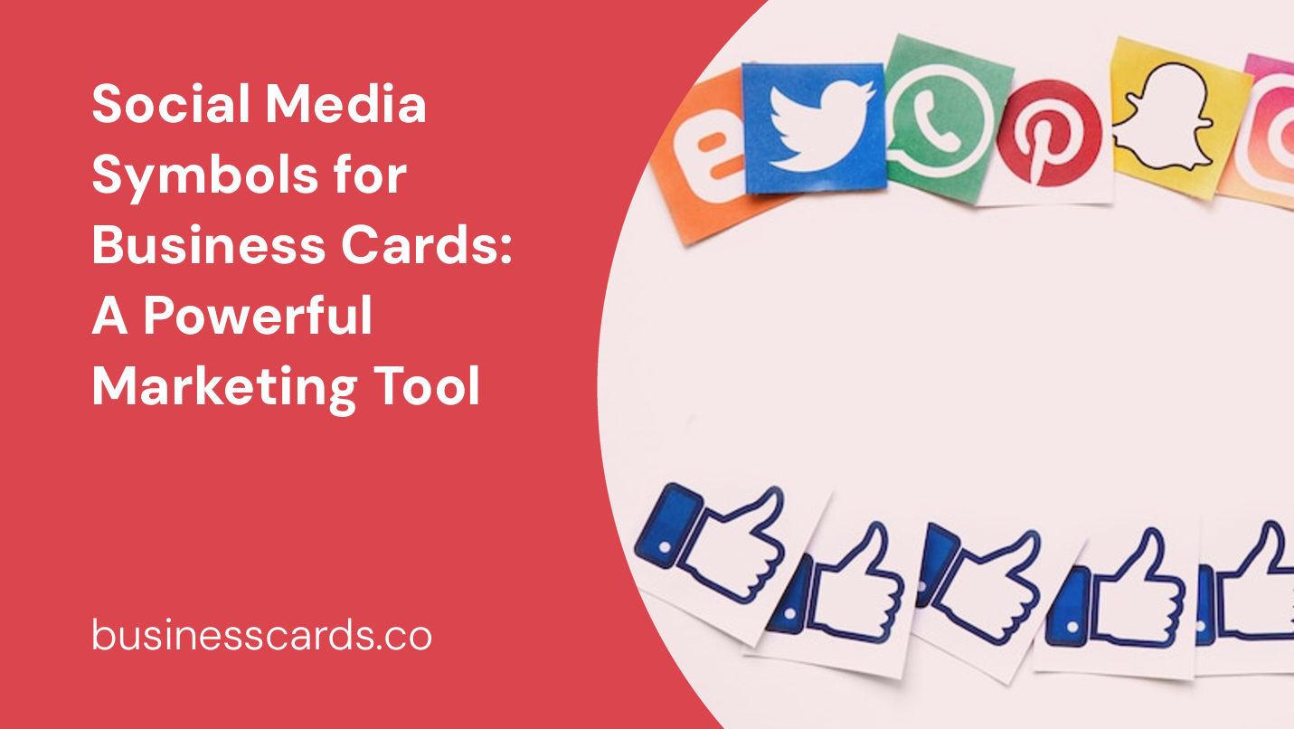 social media symbols for business cards a powerful marketing tool