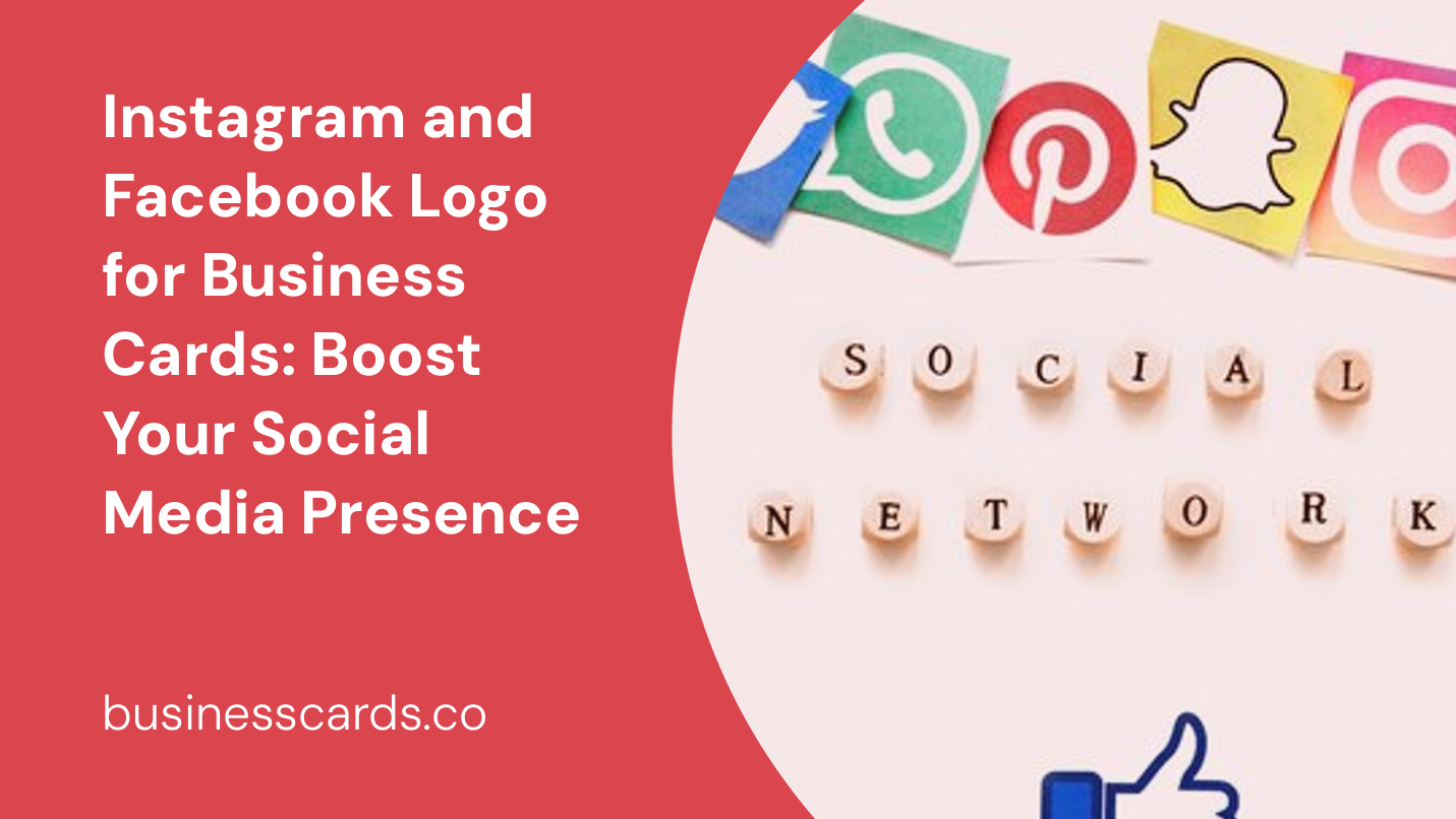 instagram and facebook logo for business cards boost your social media presence