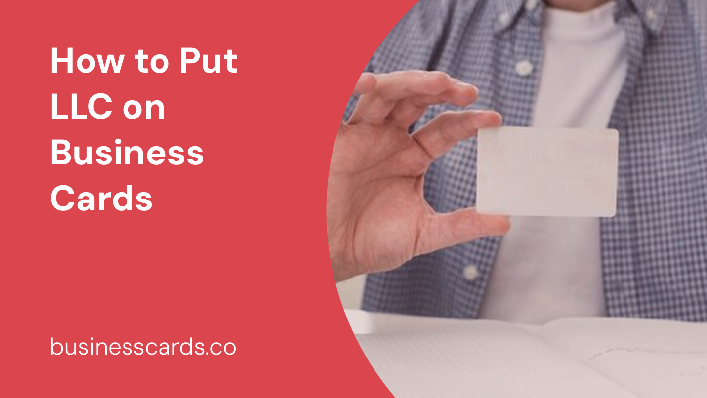 how to put llc on business cards