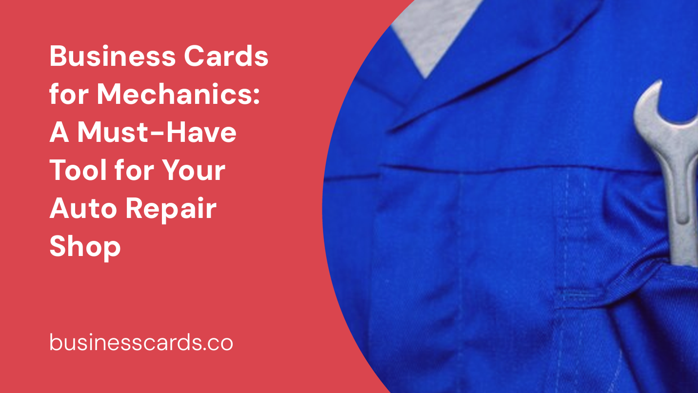 business cards for mechanics a must-have tool for your auto repair shop