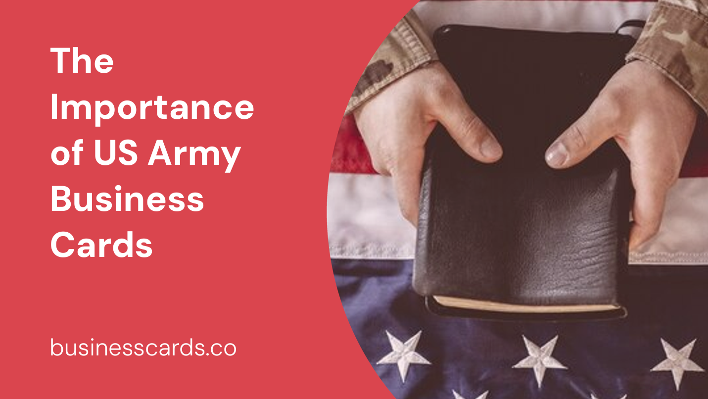 the importance of us army business cards