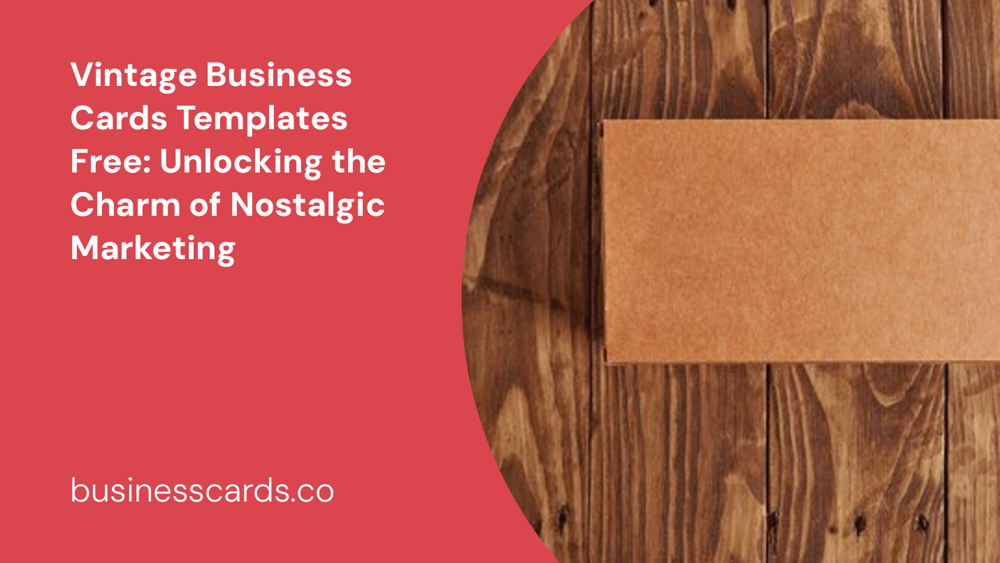 Vintage Business Cards Templates Free Unlocking the Charm of Nostalgic