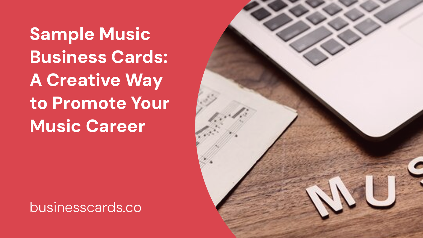 sample music business cards a creative way to promote your music career