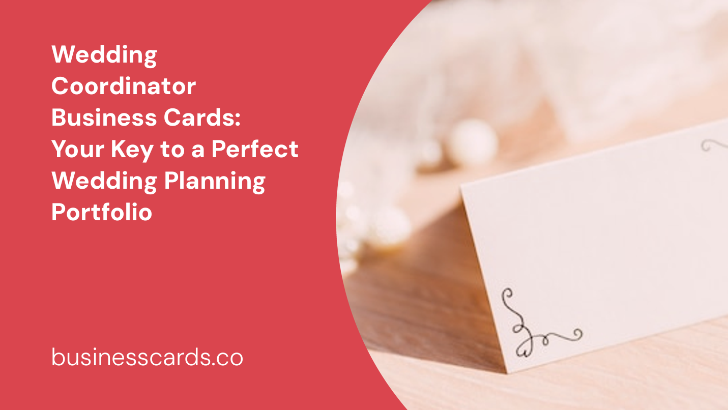 wedding coordinator business cards your key to a perfect wedding planning portfolio