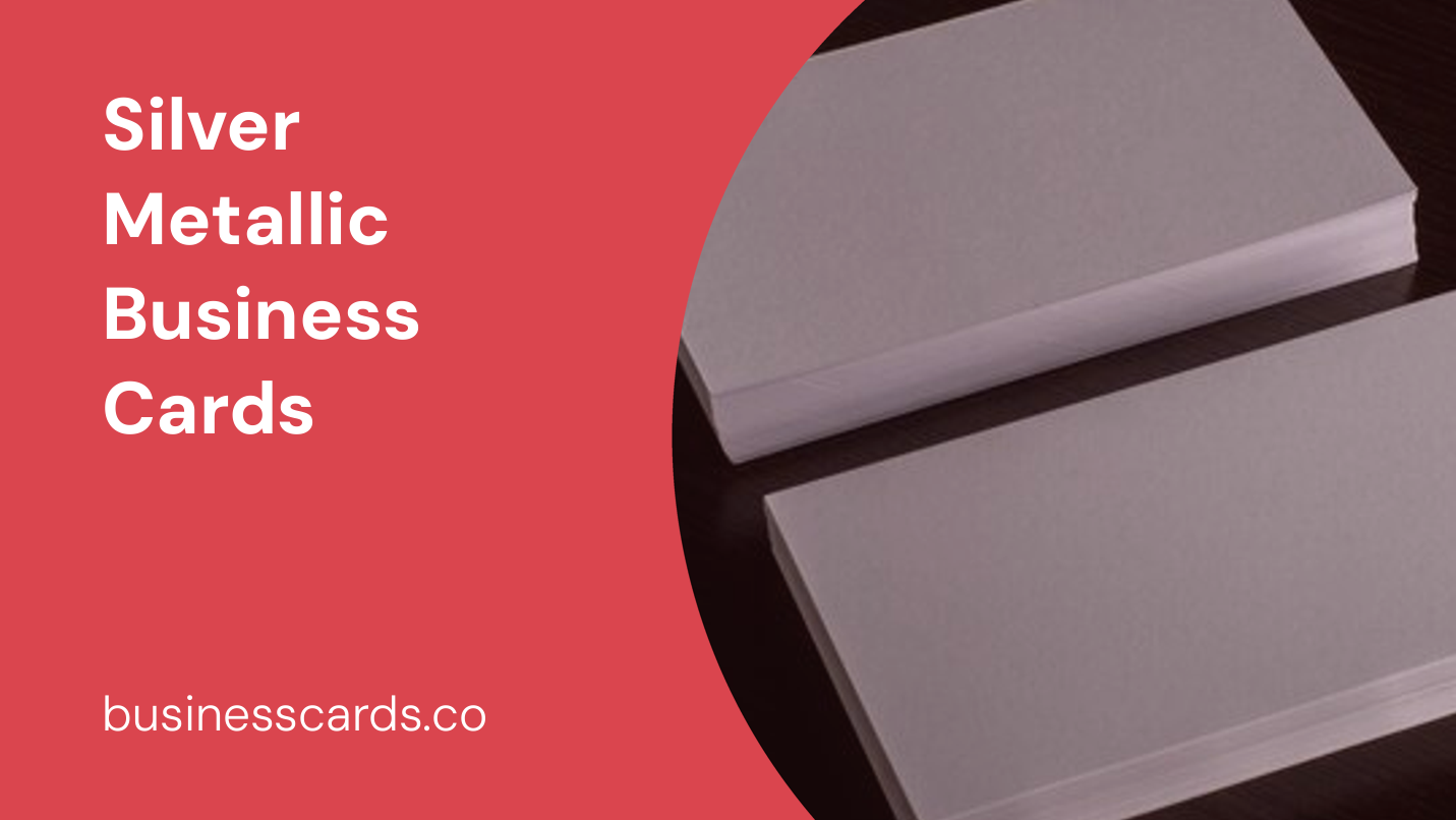 silver metallic business cards