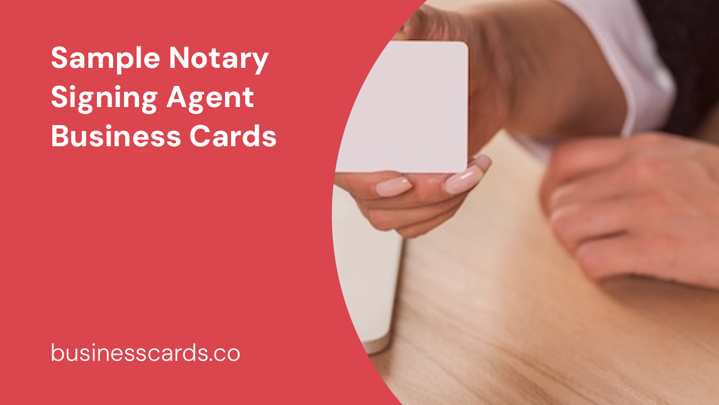 sample notary signing agent business cards