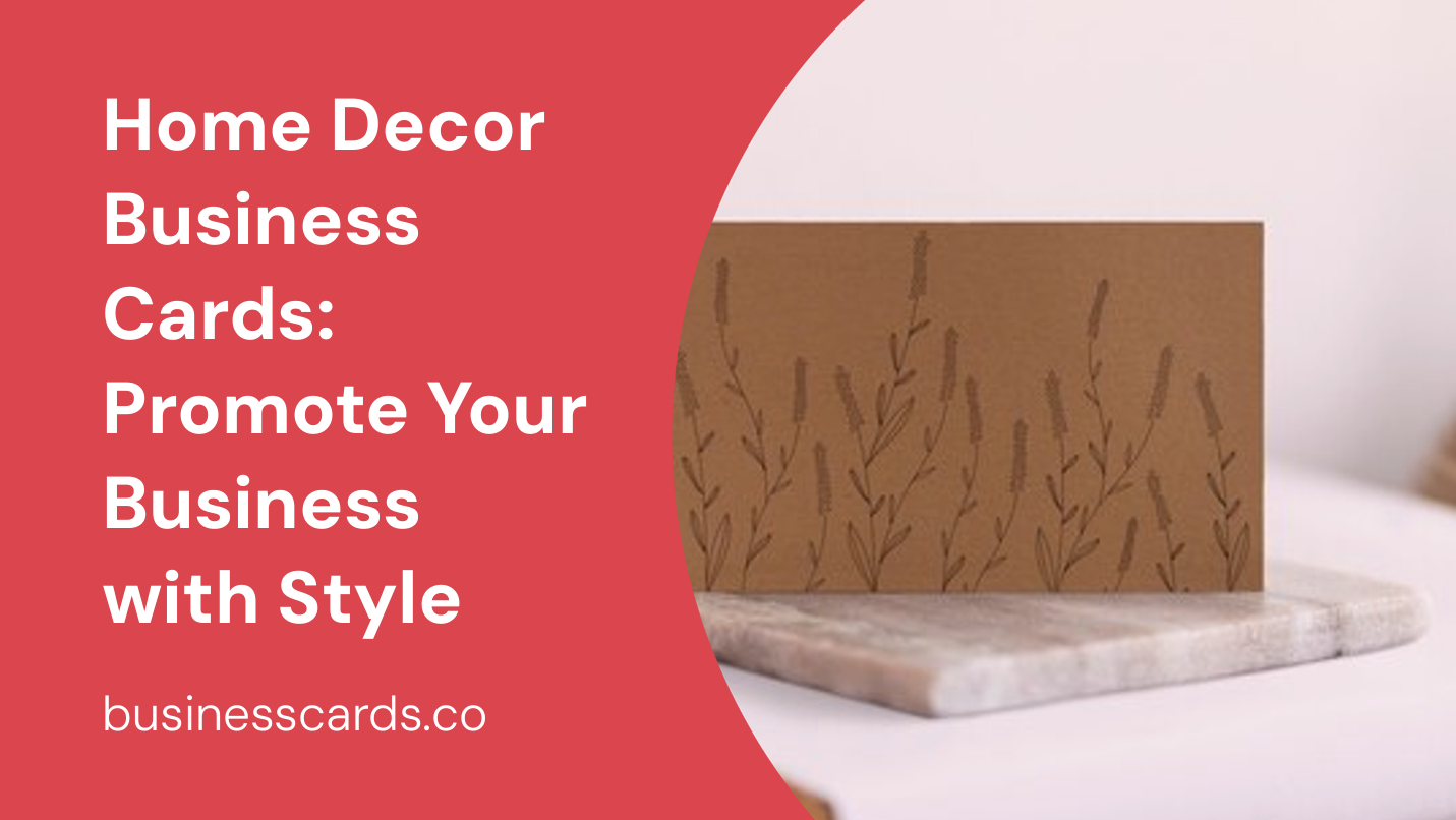 home decor business cards promote your business with style