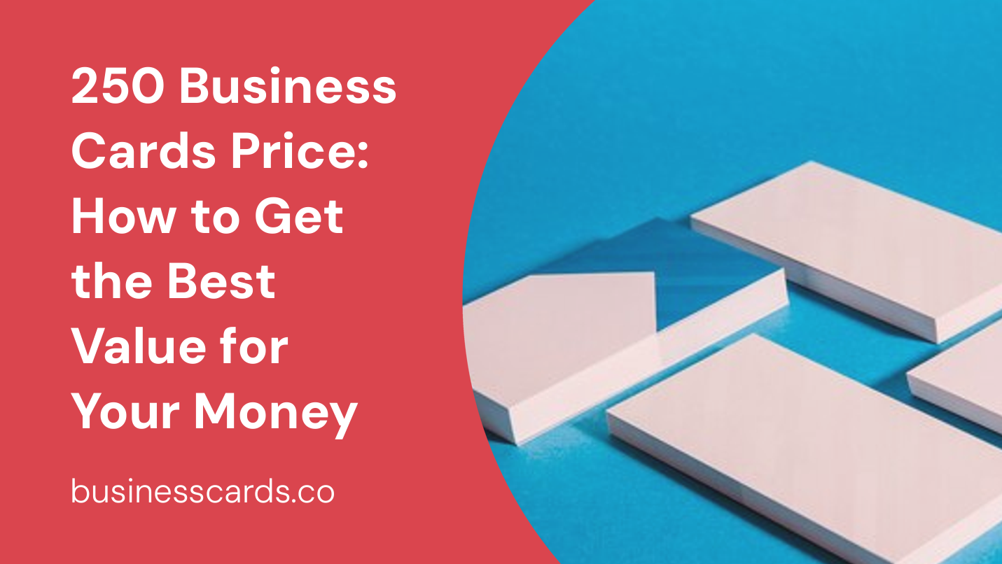 250 business cards price how to get the best value for your money