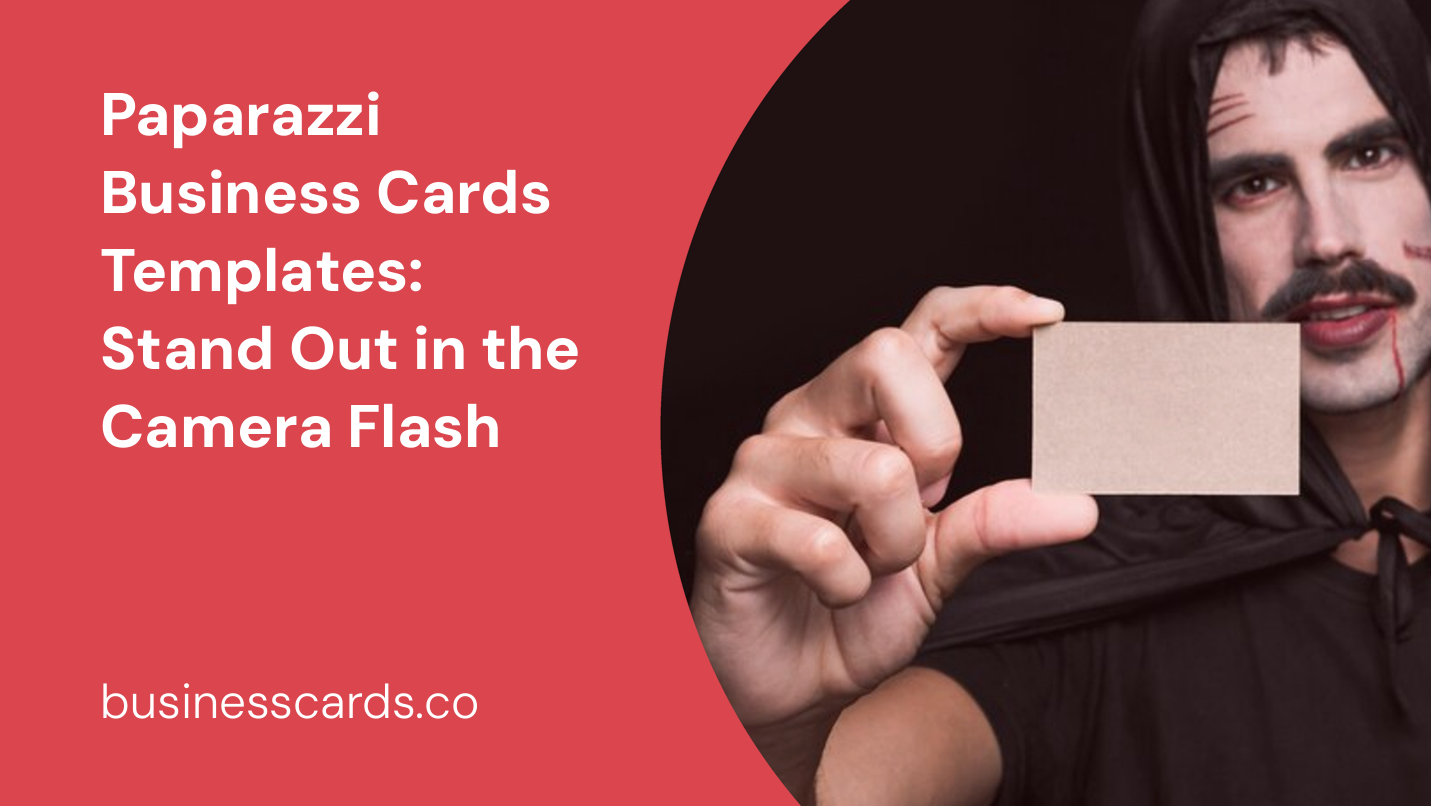 paparazzi business cards templates stand out in the camera flash
