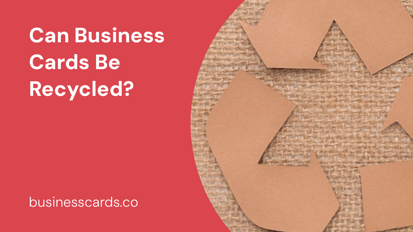 can business cards be recycled 