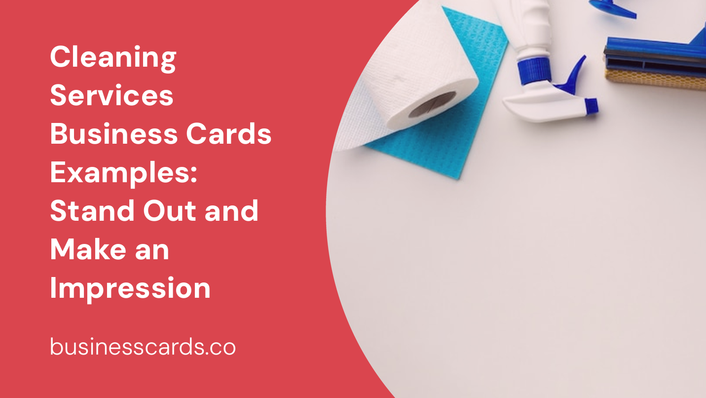 cleaning services business cards examples stand out and make an impression