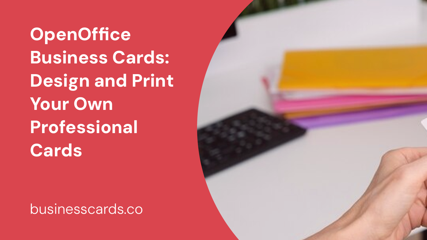 openoffice business cards design and print your own professional cards