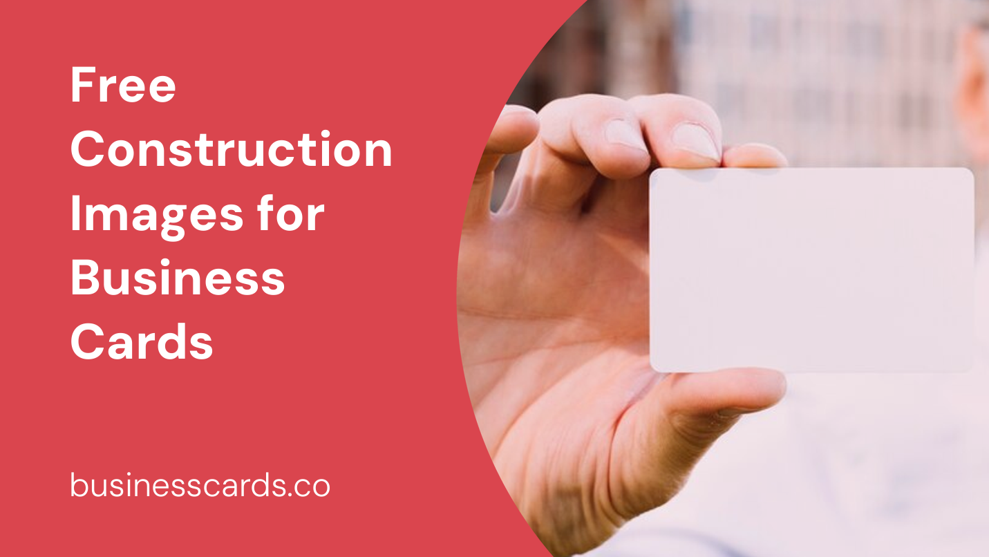 free construction images for business cards