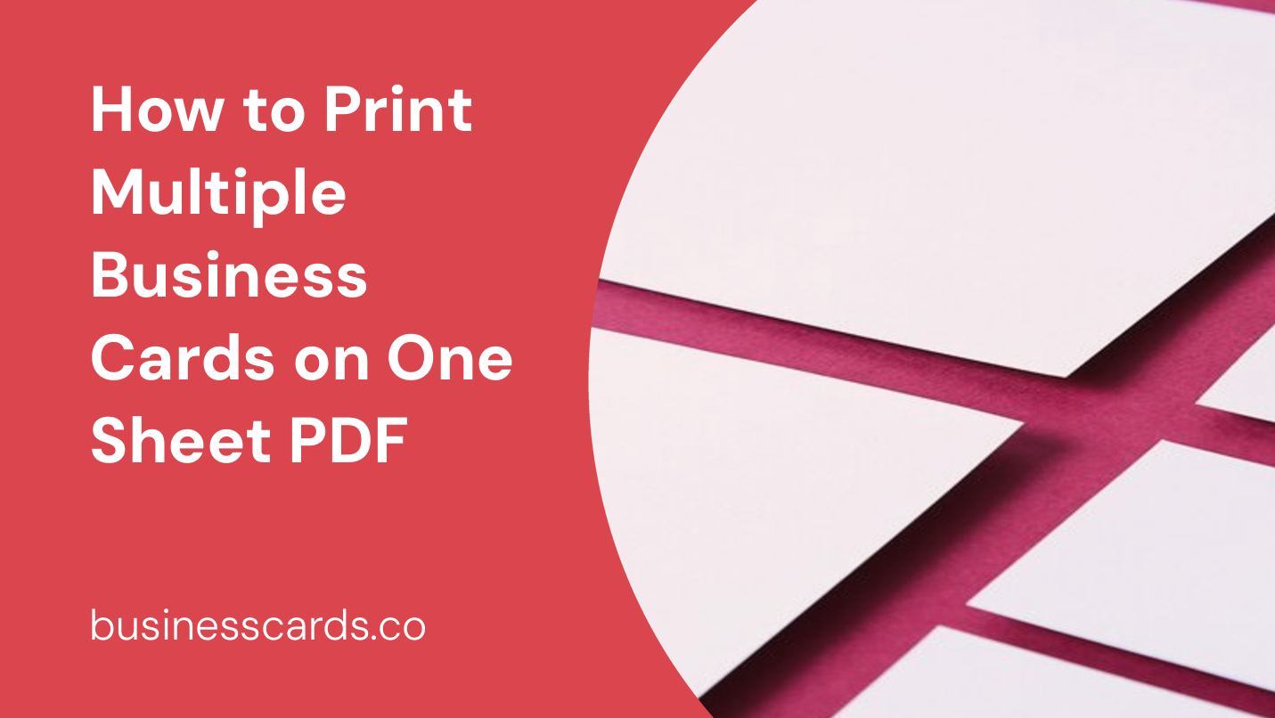 how to print multiple business cards on one sheet pdf