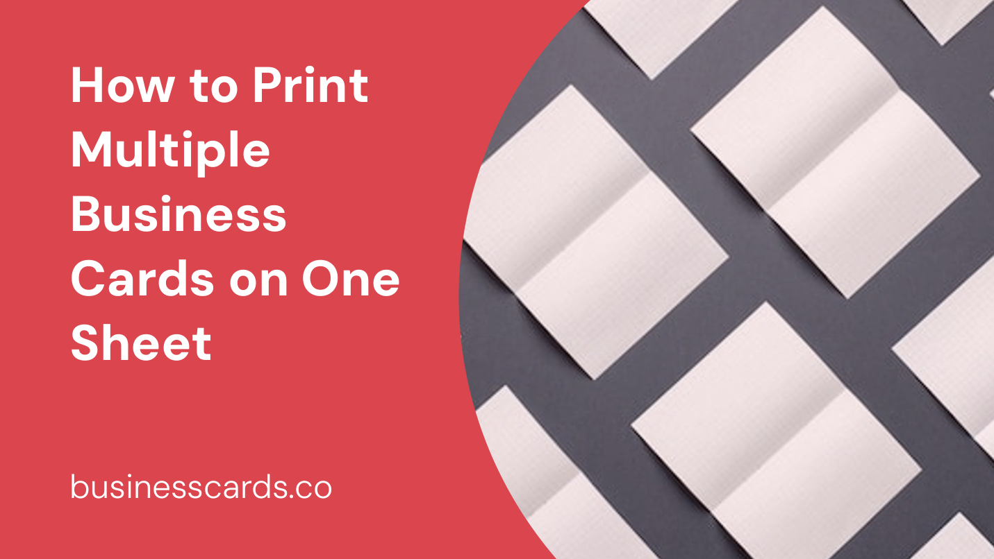 how to print multiple business cards on one sheet