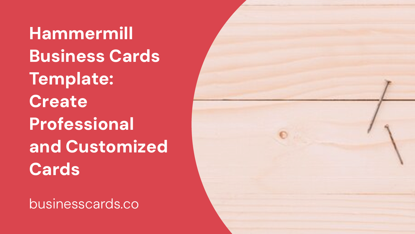 hammermill business cards template create professional and customized cards