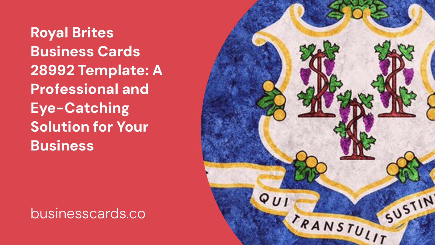 Royal Brites Business Cards 28992 Template A Professional and Eye
