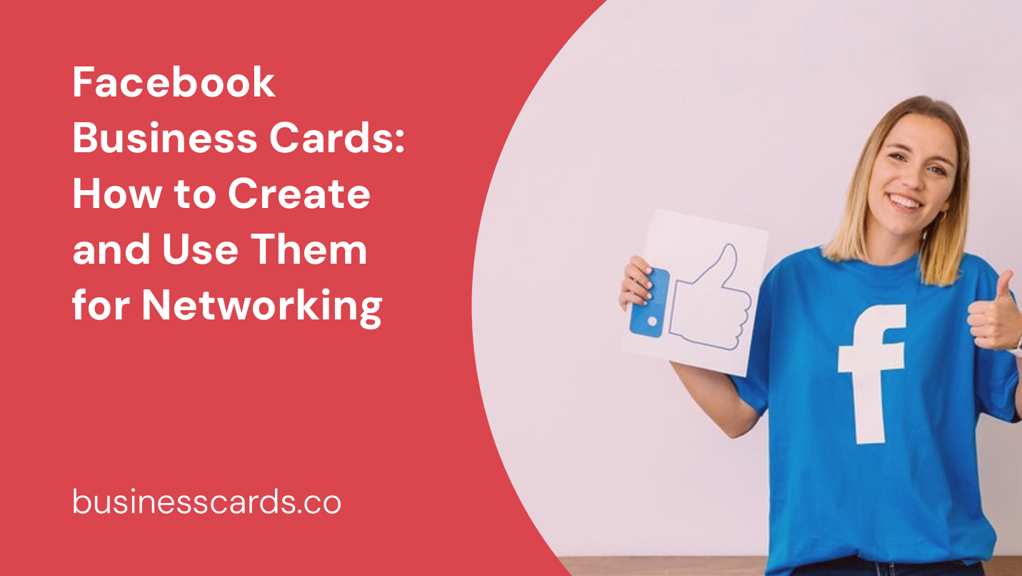 facebook business cards how to create and use them for networking