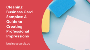 cleaning business card samples a guide to creating professional impressions
