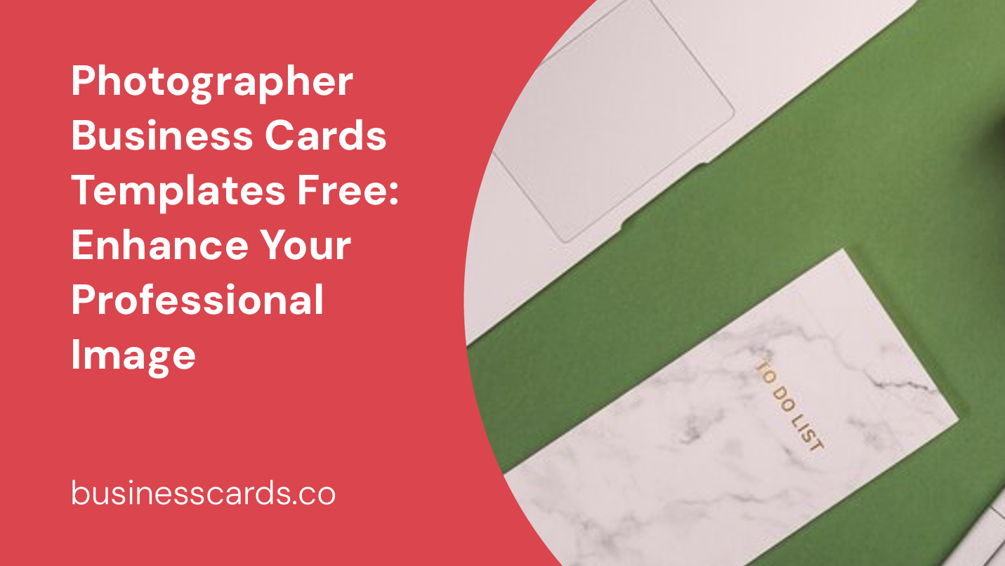 photographer business cards templates free enhance your professional image