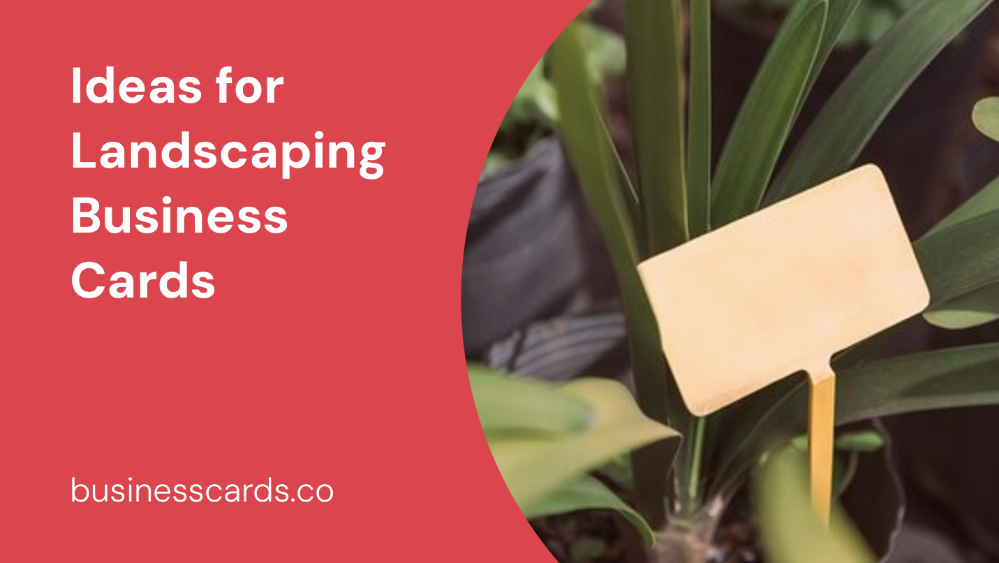 ideas for landscaping business cards